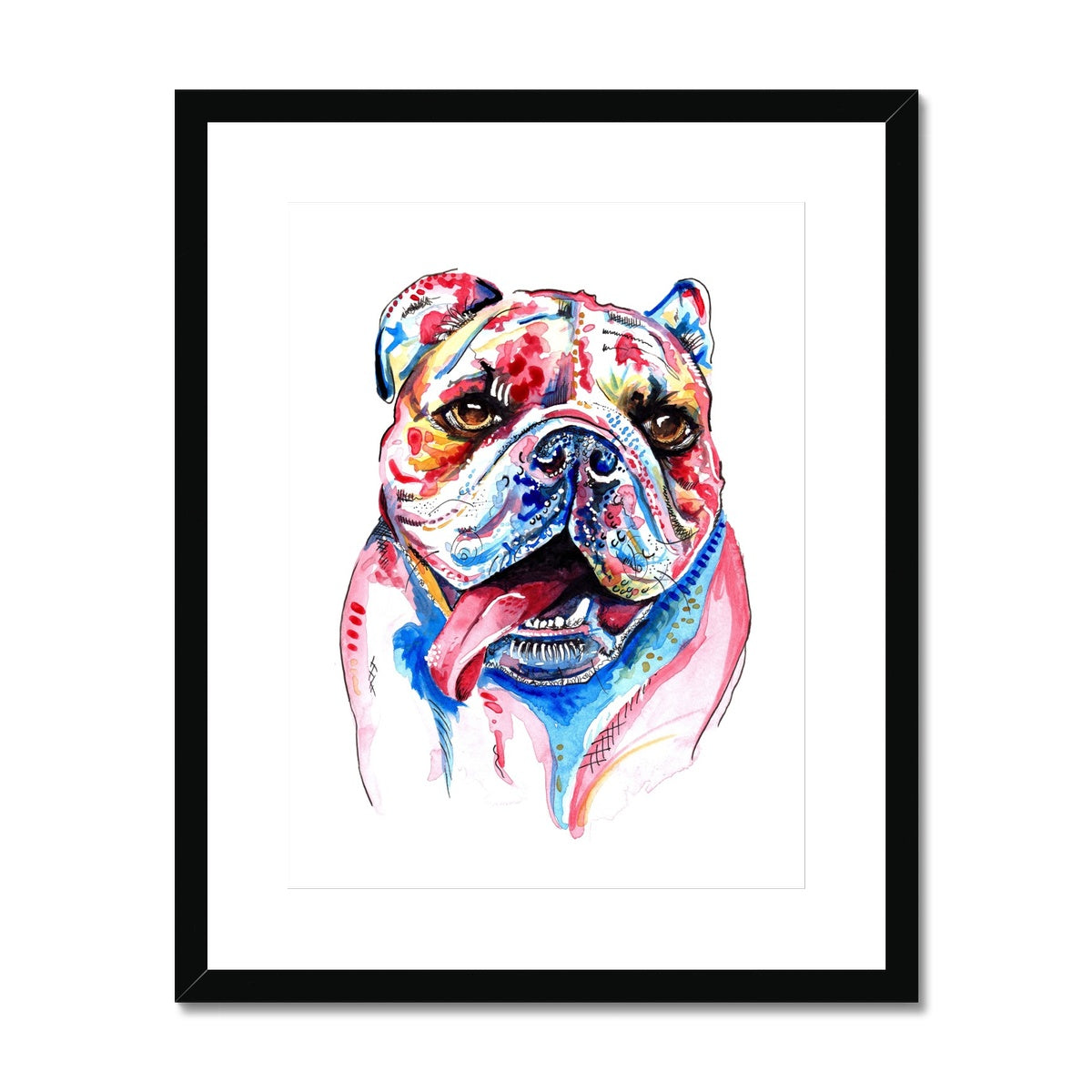 British Bulldog Framed & Mounted Art Print