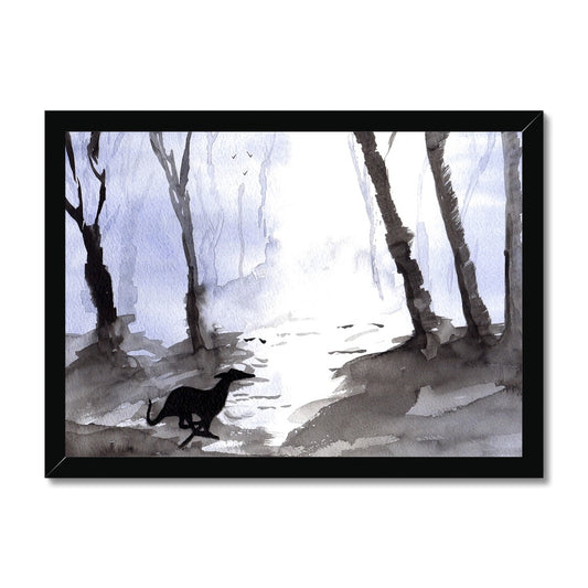 Greyhound Framed Prints - 'Mystical Woods'