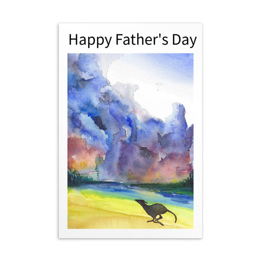 Lurcher Greeting Card Father's Day