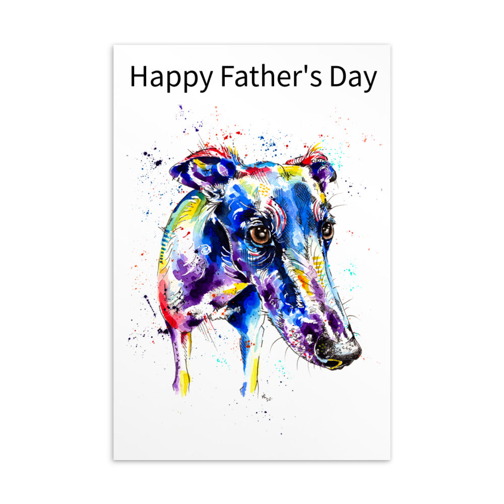 Greyhound Fathers Day Card