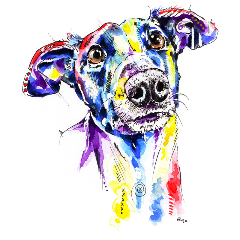 Custom colorful best sale dog painting