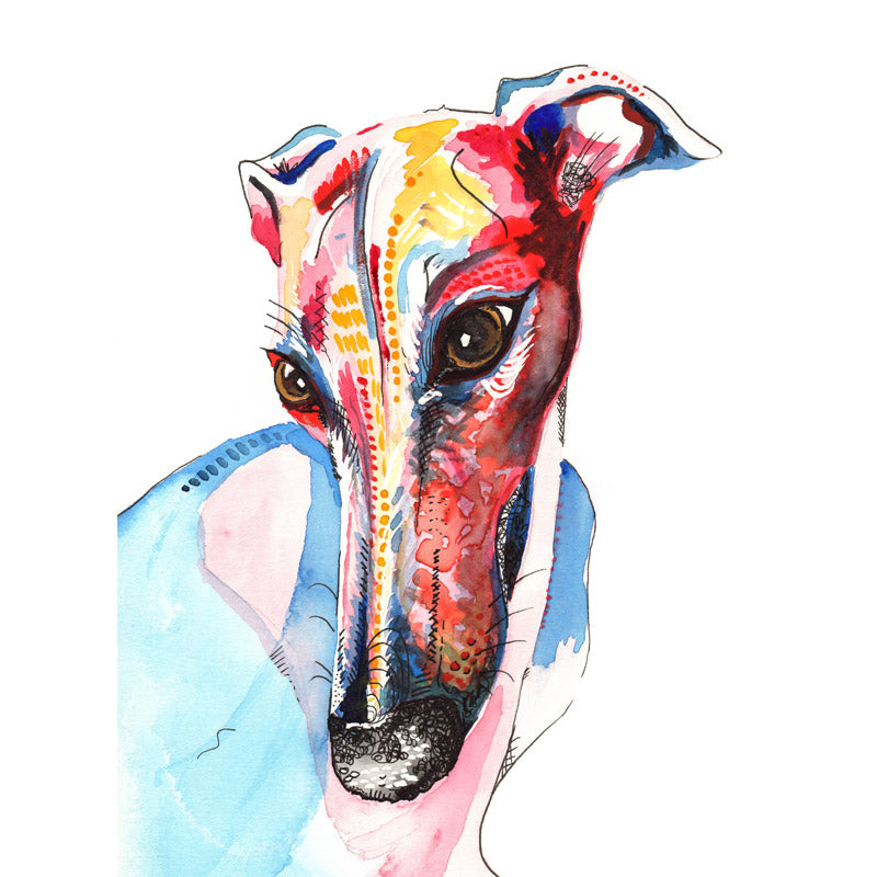 greyhound whippet lurcher art print