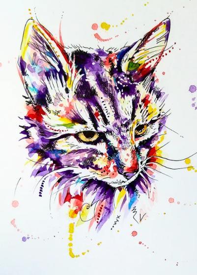 Cat Art Portrait