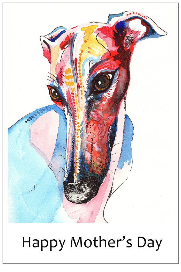 Whippet Mothers Day Cards
