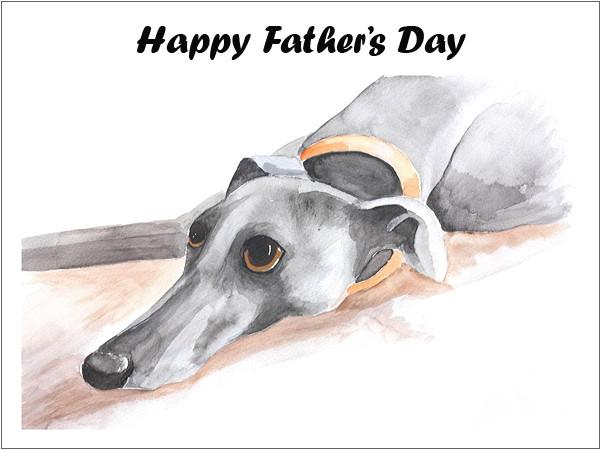 Lurcher Fathers Day Cards, Lurcher Gift Father's Day