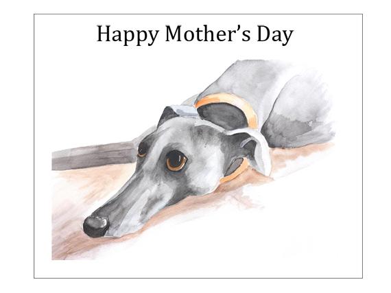 Whippet Mothers Day Cards