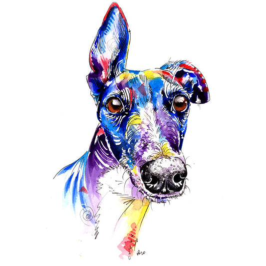 Greyhound art Print