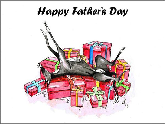 Lurcher Fathers Day Cards, Lurcher Gift Father's Day