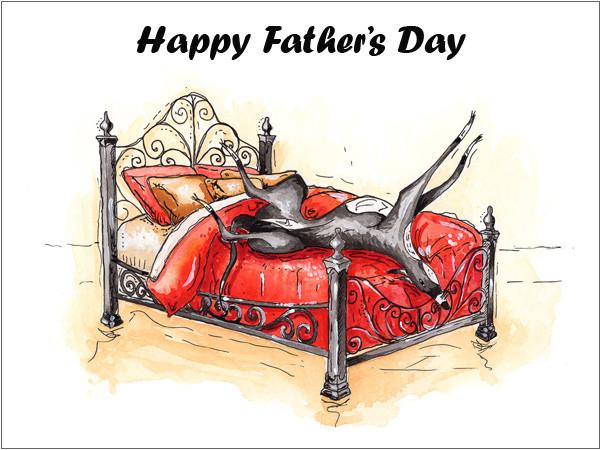 fathers day card whippet