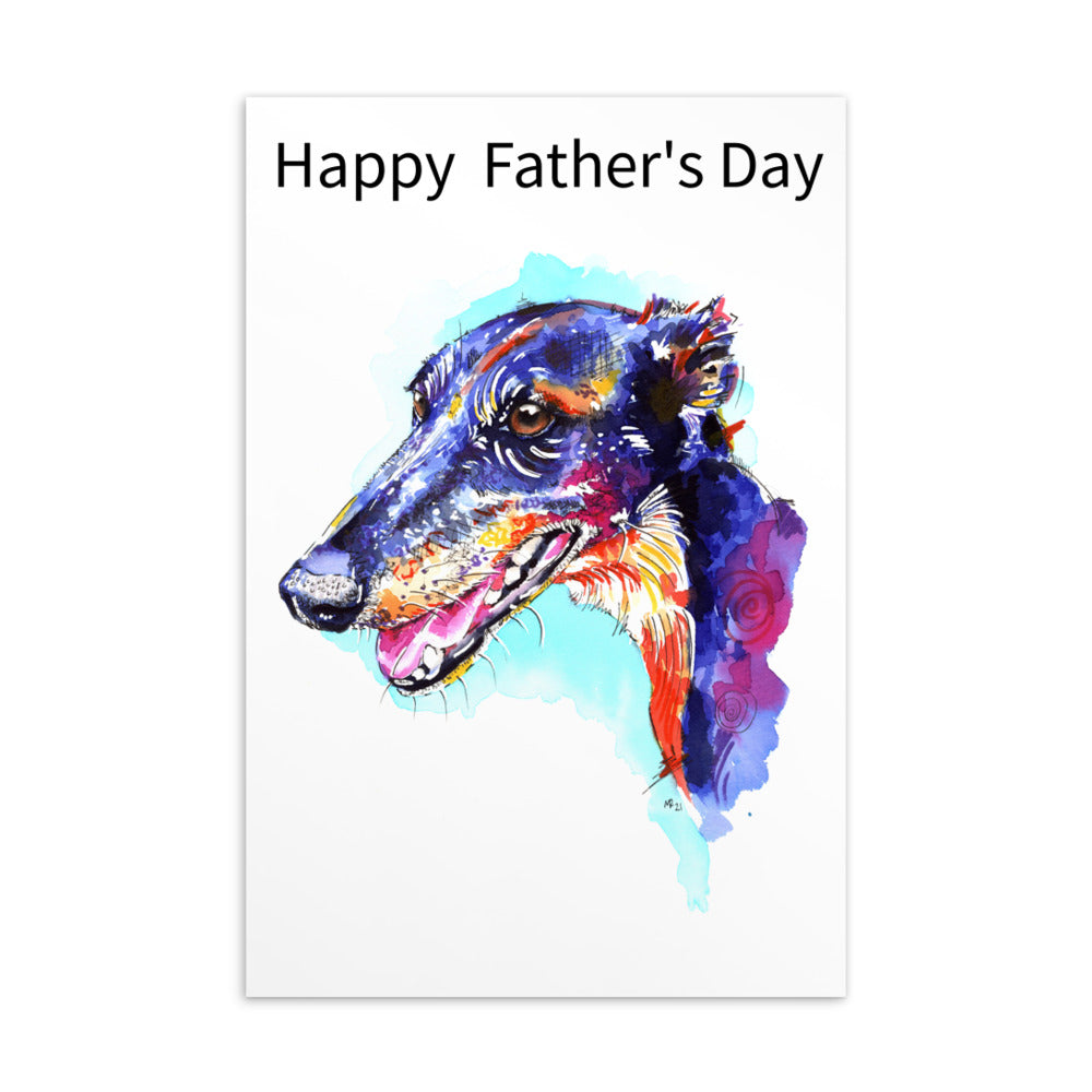 Greyhound Fathers Day Card