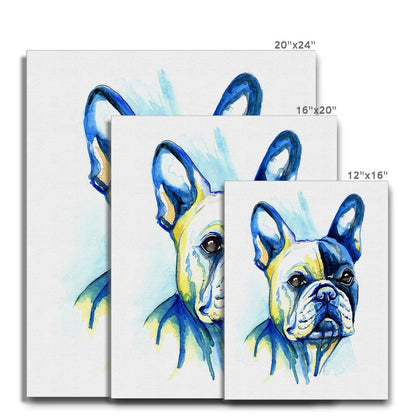 French Bulldog Canvas size guide