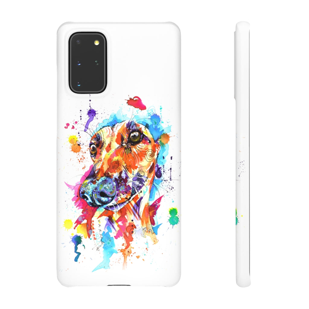 Greyhound Snap Phone Case - 'Lime Light'