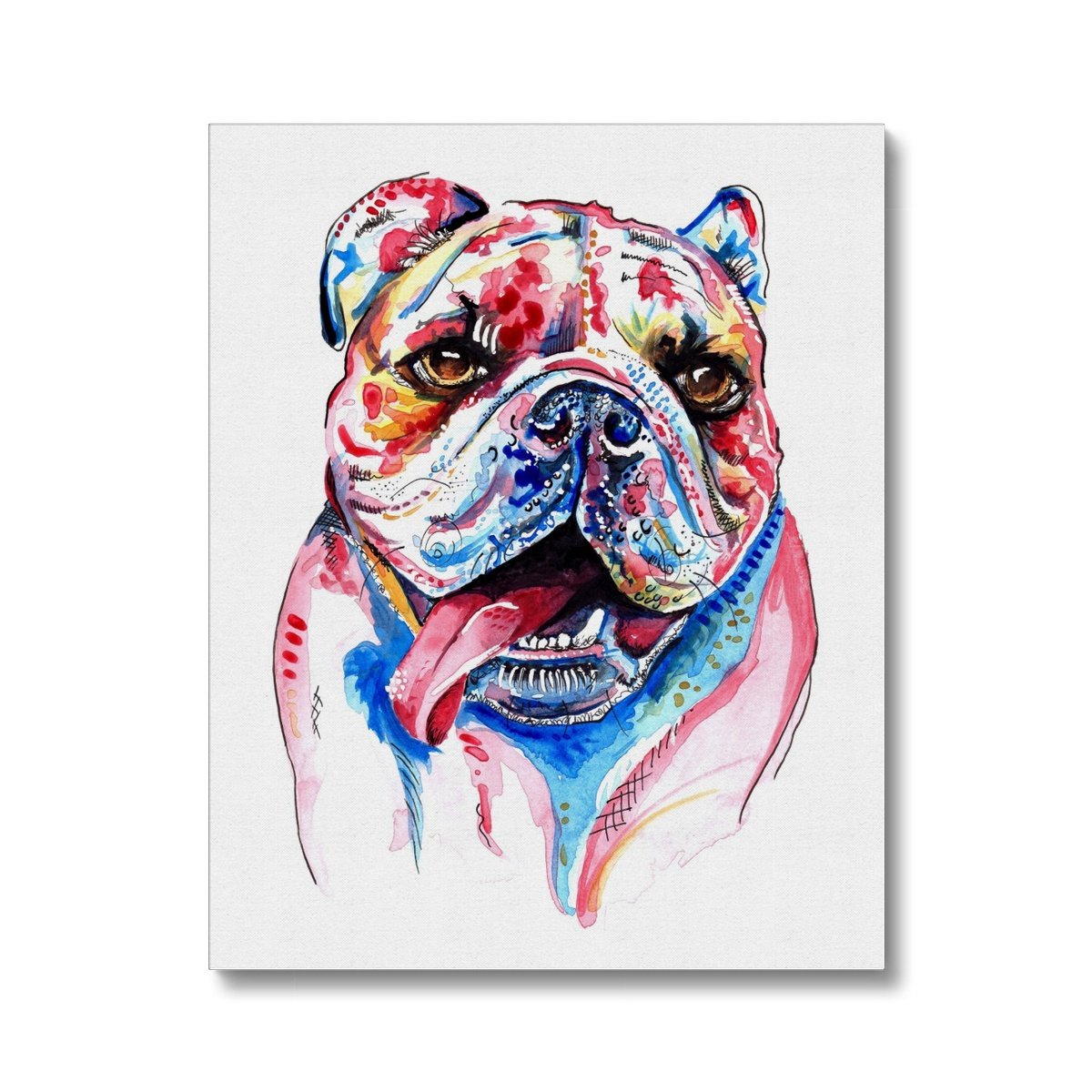 British Bulldog Canvas Painting