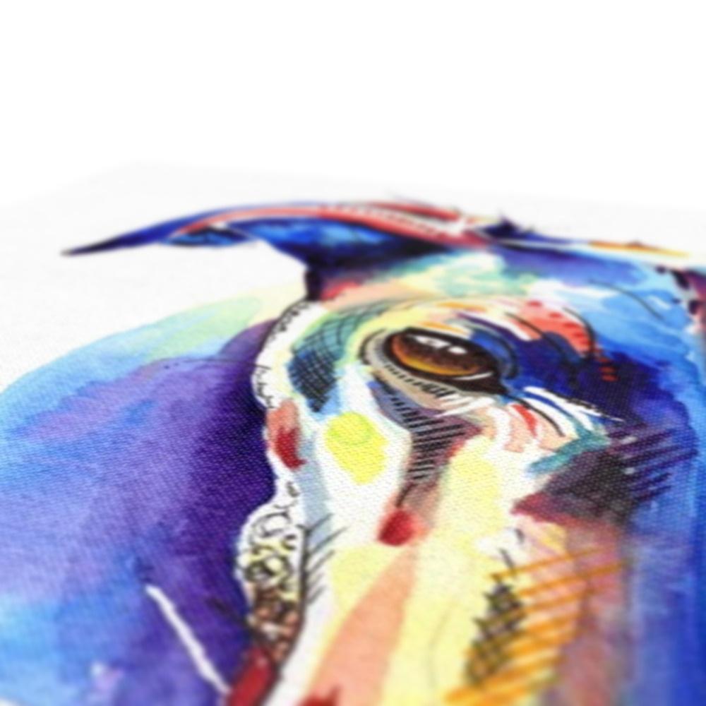 Greyhound Canvas Print close up