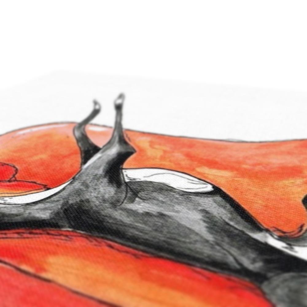 greyhound canvas print painting close up