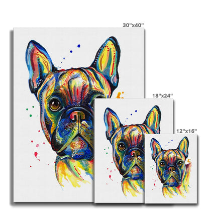french bulldog canvas art