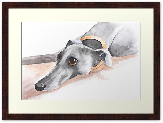 Greyhound Art Print, Greyhound Gifts