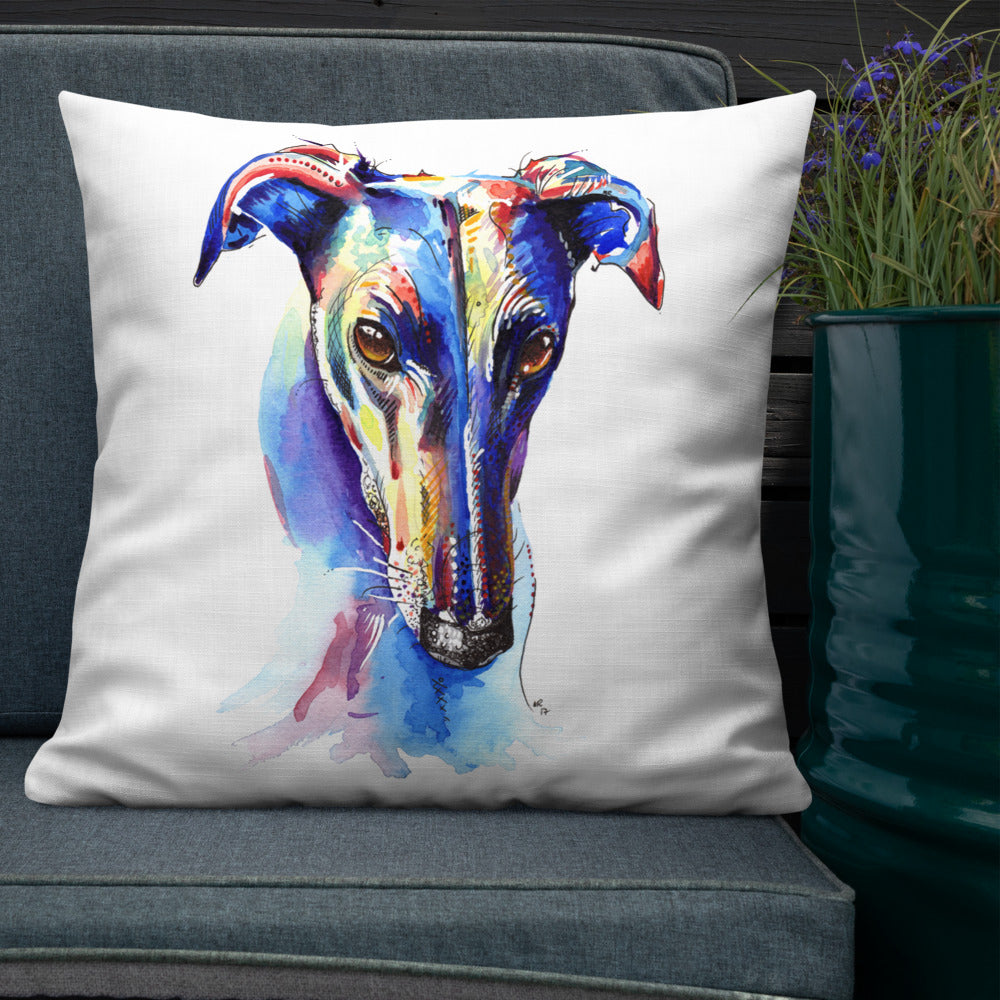 Greyhound, Lurcher & Whippet Cushions - 'Who Could Say No'