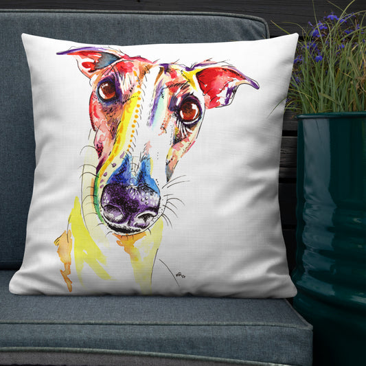 Greyhound, Lurcher & Whippet Cushions - 'Who Said Treats'